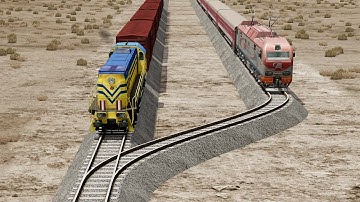 Epic Trains vs Impossible Zig Zag Tracks 59 – BeamNG.drive | BeamNG High Speed