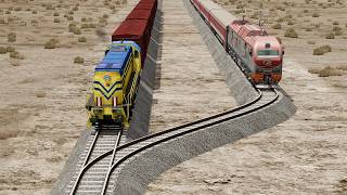 Epic Trains vs Impossible Zig Zag Tracks 59 – BeamNG.drive | BeamNG High Speed screenshot 2