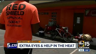 Salvation army working to distribute water in arizona heat