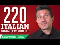 220 Italian Words for Everyday Life - Basic Vocabulary #11