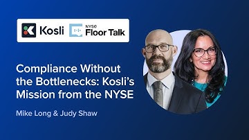 Compliance Without the Bottlenecks: Kosli’s Mission from the NYSE