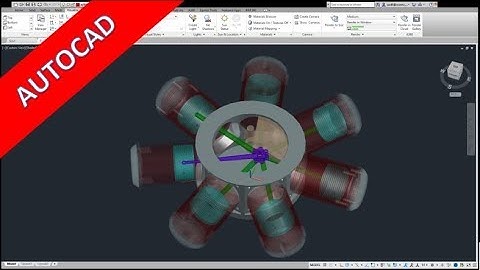 7 Cylinder Radial Engine Trailer - Autocad 2018 Training - Assembly