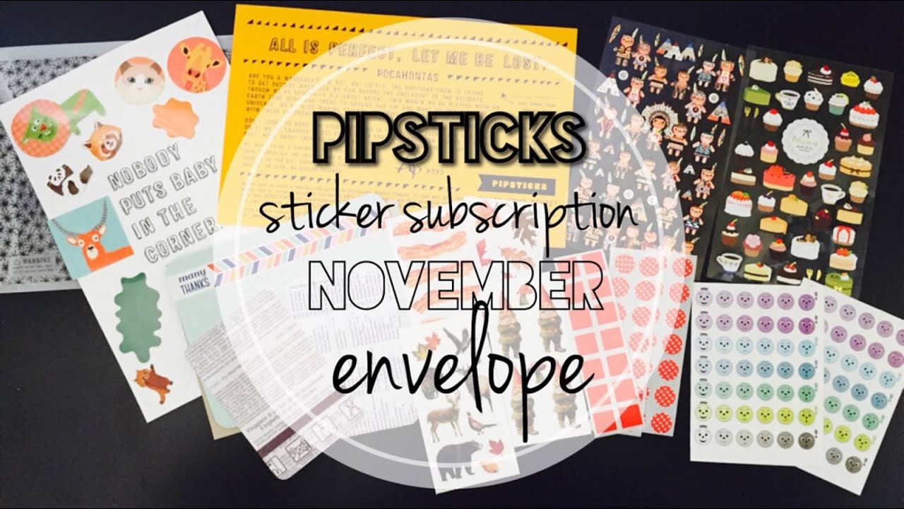 Pipsticks Sticker Subscription (November Envelope)