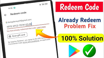 You Have Already Redeemed that Code | Redeem Code Kam Nahi kar Raha hai | Redeem Code Problem
