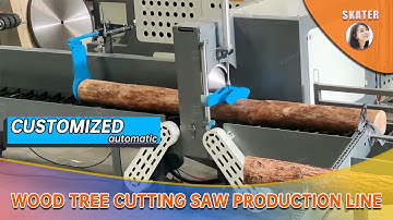 Customized automatic wood tree cutting saw production line