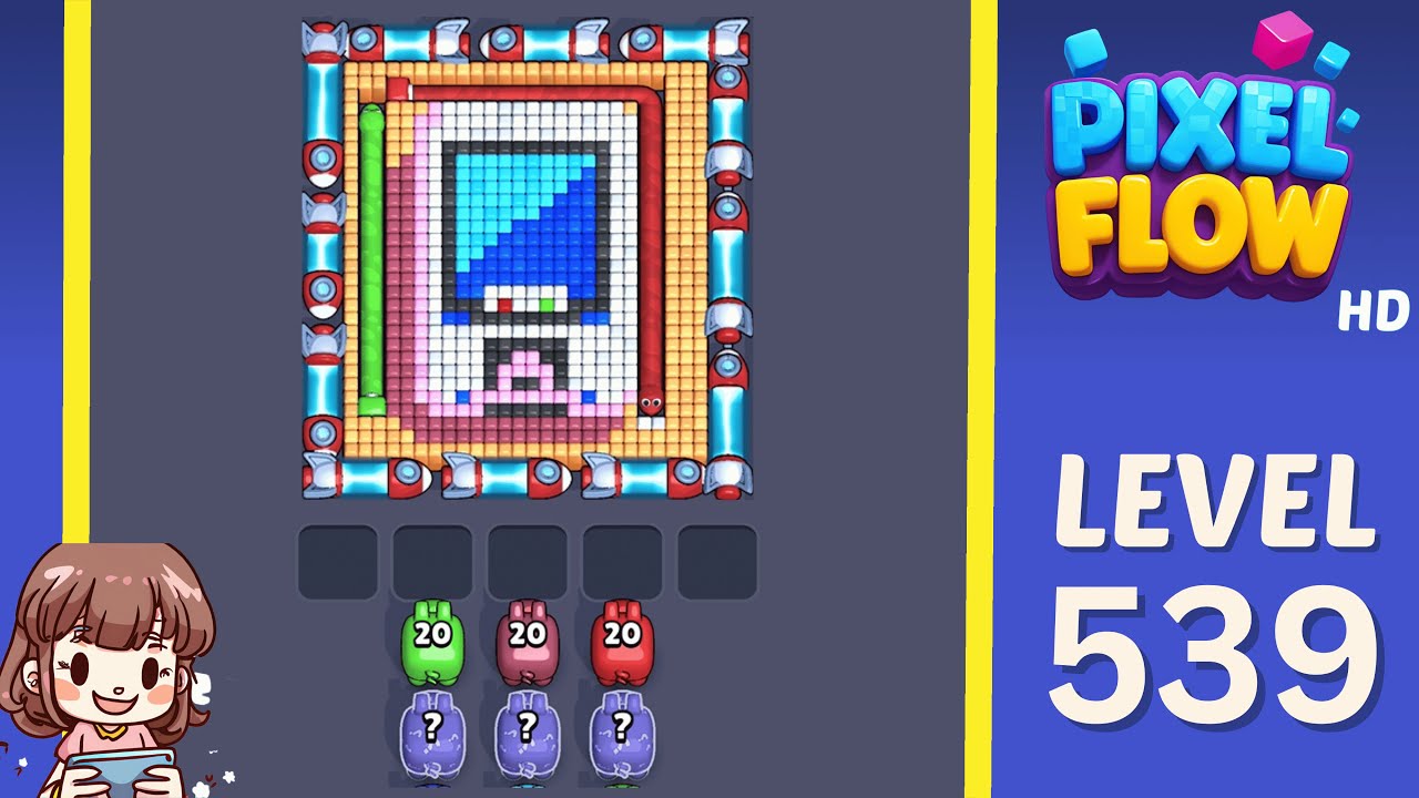 Pixel Flow Level 539 Solution Walkthrough - YouTube
