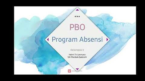 Penjelasan Program Absensi menggunakan JAVA