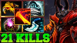 21 Kills Doom Dota 2 !! Doom Dota 2 Carry Offlane Pro Gameplay Guide Build 7.35