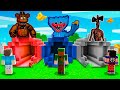 NÃO ENTRE NO TÚNEL DE JOGOS DE TERROR ERRADO NO MINECRAFT!! (Siren Head, Huggy Wuggy, Freddy)