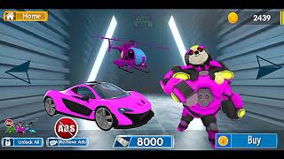 Police Panda Robot Helicopter Transform Car Wars Games - Android Gameplay screenshot 3