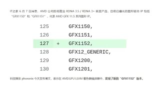 AMD RDNA 3.5 GPU 阵容被曝神秘“GFX1152”第三个版本