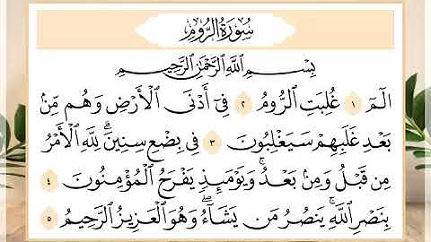 30 سورة الروم القارئ الشيخ حسن النخلي