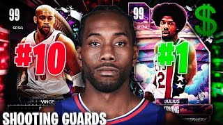 RANKING THE TOP 10 BEST SHOOTING GUARDS IN NBA 2K24 MyTEAM!! (INCLUDING GAMBLING CARDS)