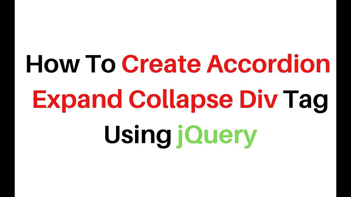 accordion expand collapse div tag with jquery 3.3.1