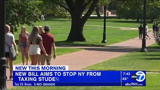 WABC-TV: New York lawmaker proposes bill that would prevent student loan forgiveness from state tax