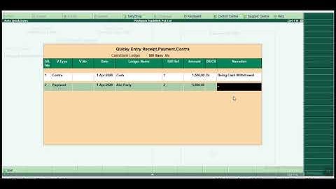 Quick Multiple Receipts, Payments & Contra Vouchers Creations in Tally.ERP9