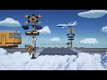 雲の上で踏切発見! 沢山の電車が走る踏切アニメ #電車 #踏切 #子供向け #YAMORIN