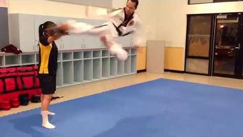 Running Jump Flying Side Kick