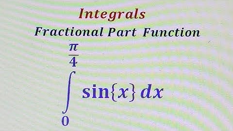 Definite integral of fractional part function (Part15)
