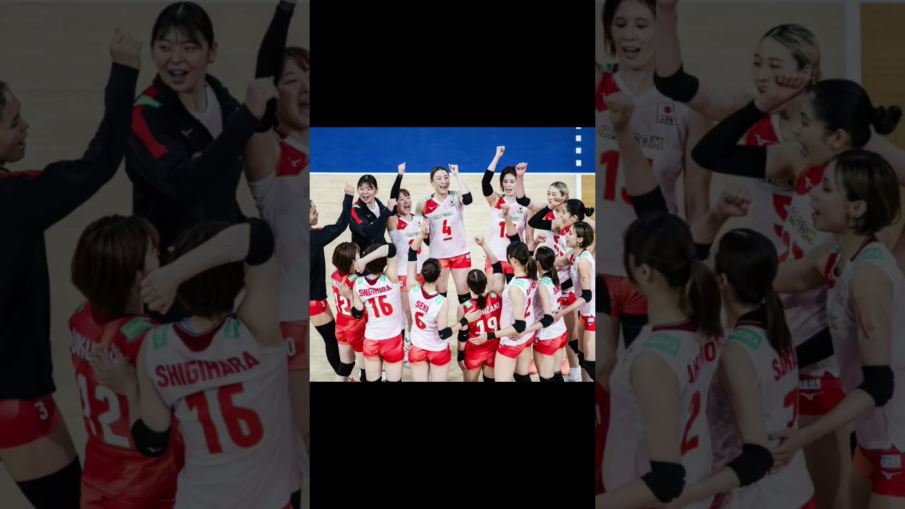 Japan Women's Volleyball Team] Straight-set victory over South
