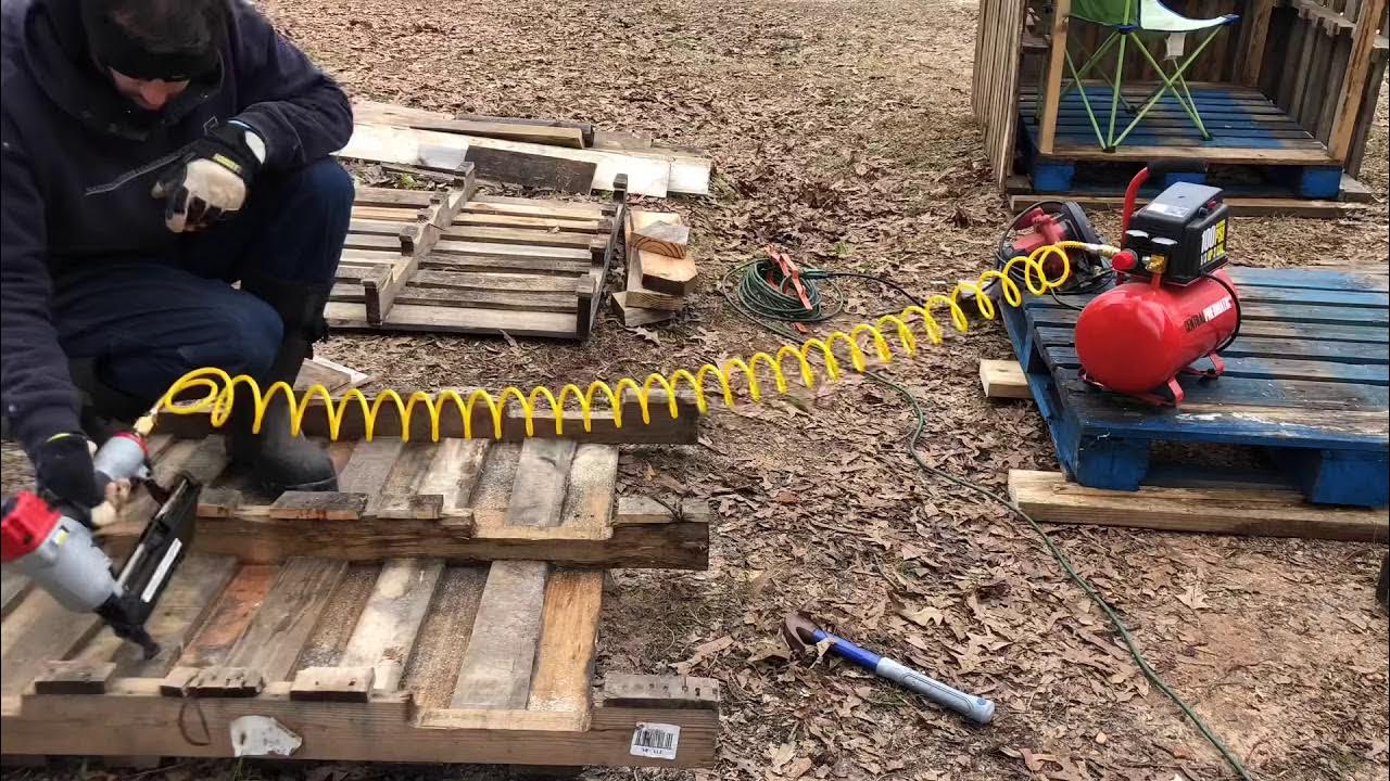 Shooting house build, step by step made from free pallets and lumber