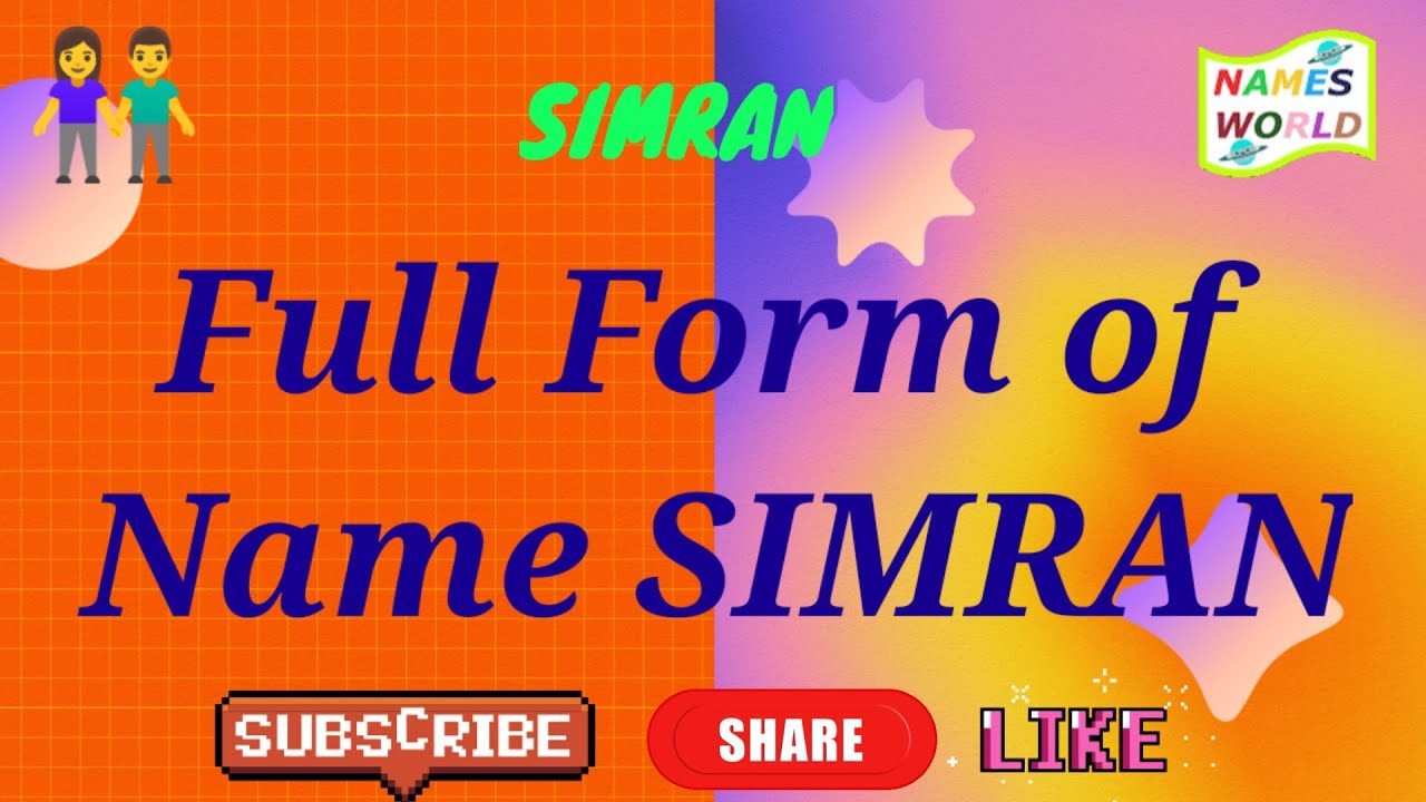 Full Form, Meaning and Lucky Number of Name SIMRAN YouTube