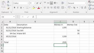 Excel Create an Income and Expenditure Spreadsheet