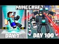 I Survived 100 Days as ROBOT in HARDCORE Minecraft!