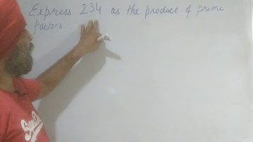 Express 234 as the product of prime factors.