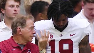 Here's what Nick Saban was saying to Jahleel Billingsley on the sideline - Saban explains