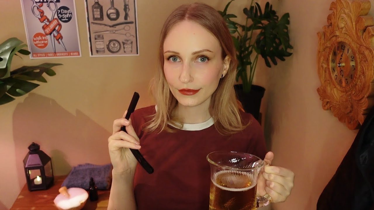 ASMR | Barber shop Roleplay💈 (Wet Shave & Hair Cut) Soft spoken/Whispered❤️