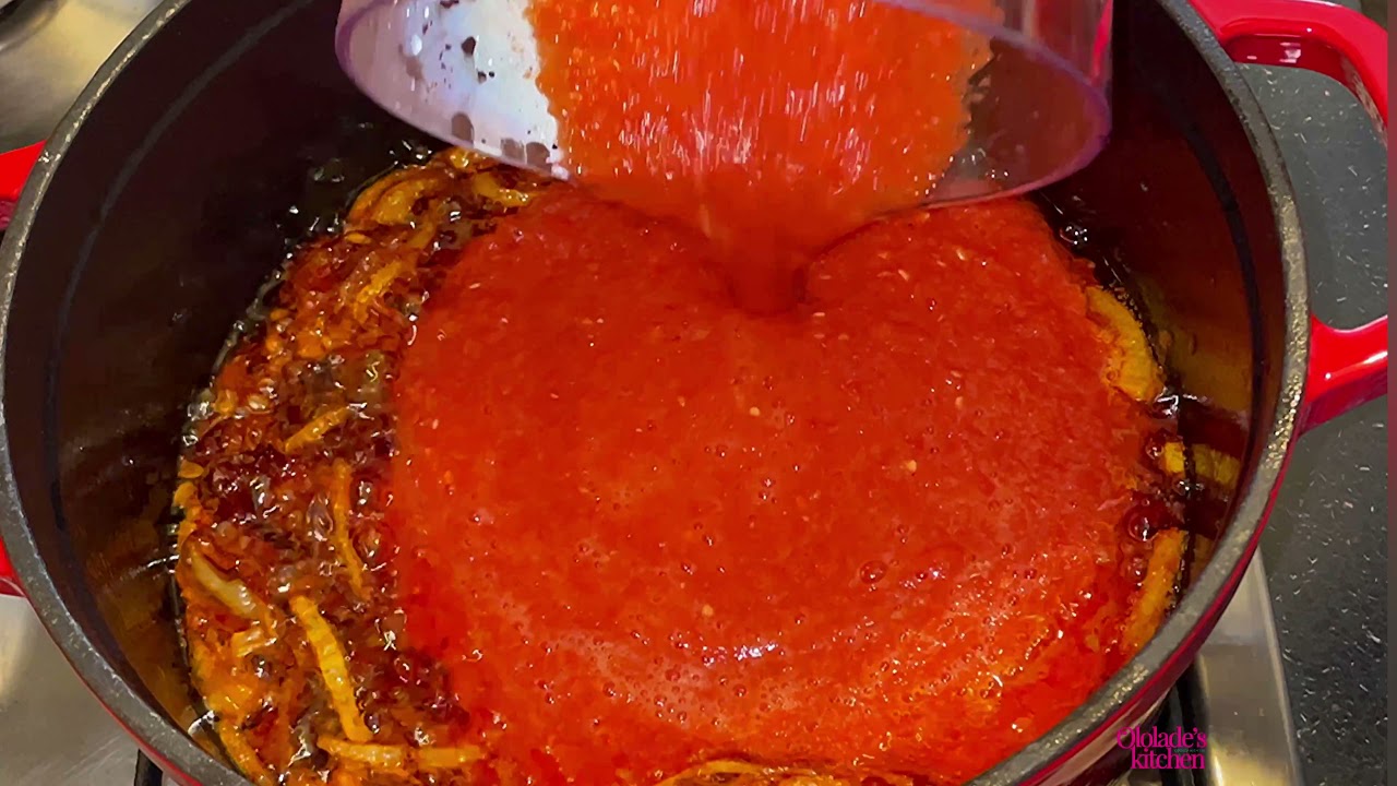 Jollof Stew Base|How to make the best Jollof stew base|Jollofrice| Ololadeskitchen