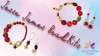 Jesse James Beads Window Box Red! Let's make bracelets and earrings!