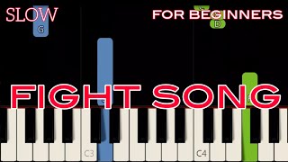 FIGHT SONG [ HD ] - RACHEL PLATTEN | EASY PIANO
