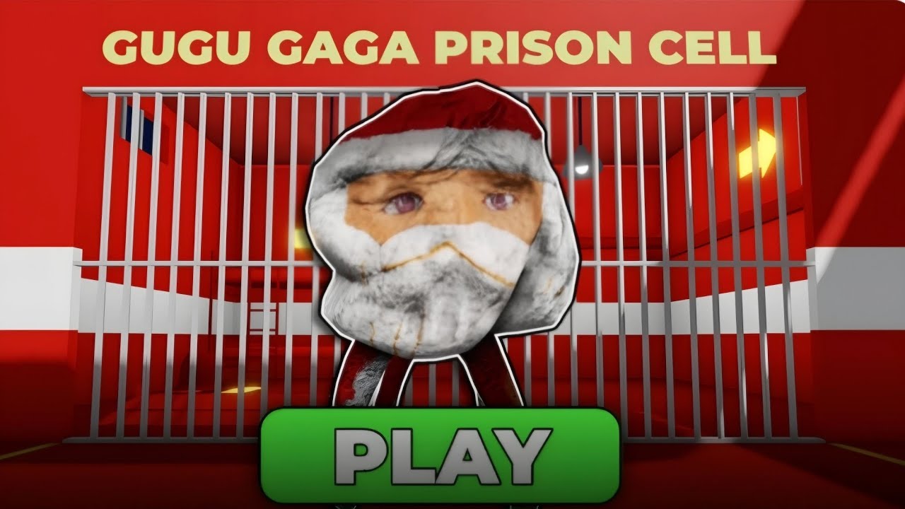 GUGU GAGA PRISON CELL RUN! Obby roblox! Gameplay Walkthrough No Death 4K