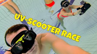 BF vs GF underwater scooter race #swim #shorts