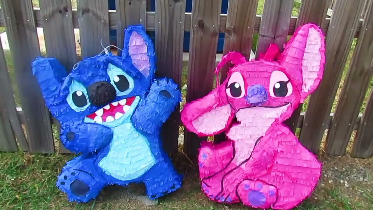 Stitch piñata de Cartón paso a paso 