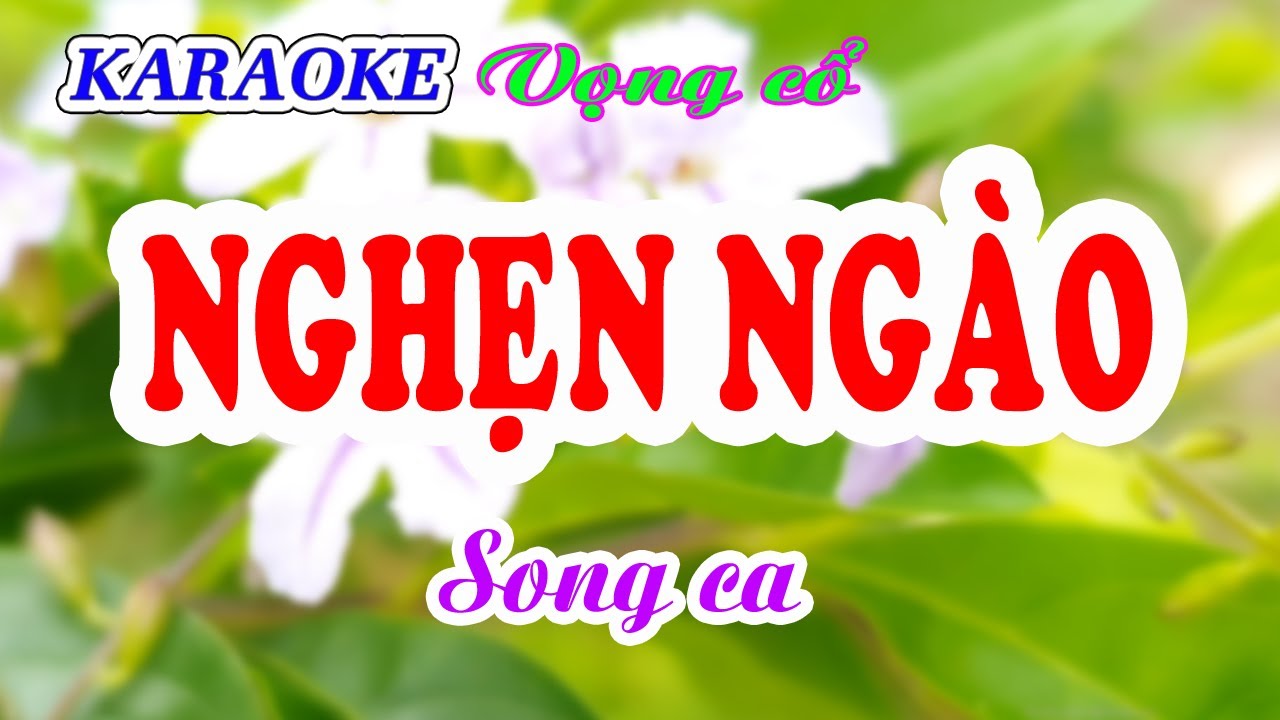 KARAOKE   NGHẸN NGÀO ( Song ca )
