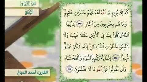 آية ١٦٩ من سورة البقرة مكررة القارئ أحمد الدباغ
