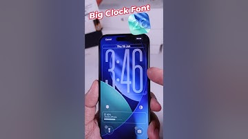 iOS 26 Big Clock Font on Lock Screen iPhone #iphone #ios26