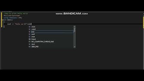 C++ program to print Hello World