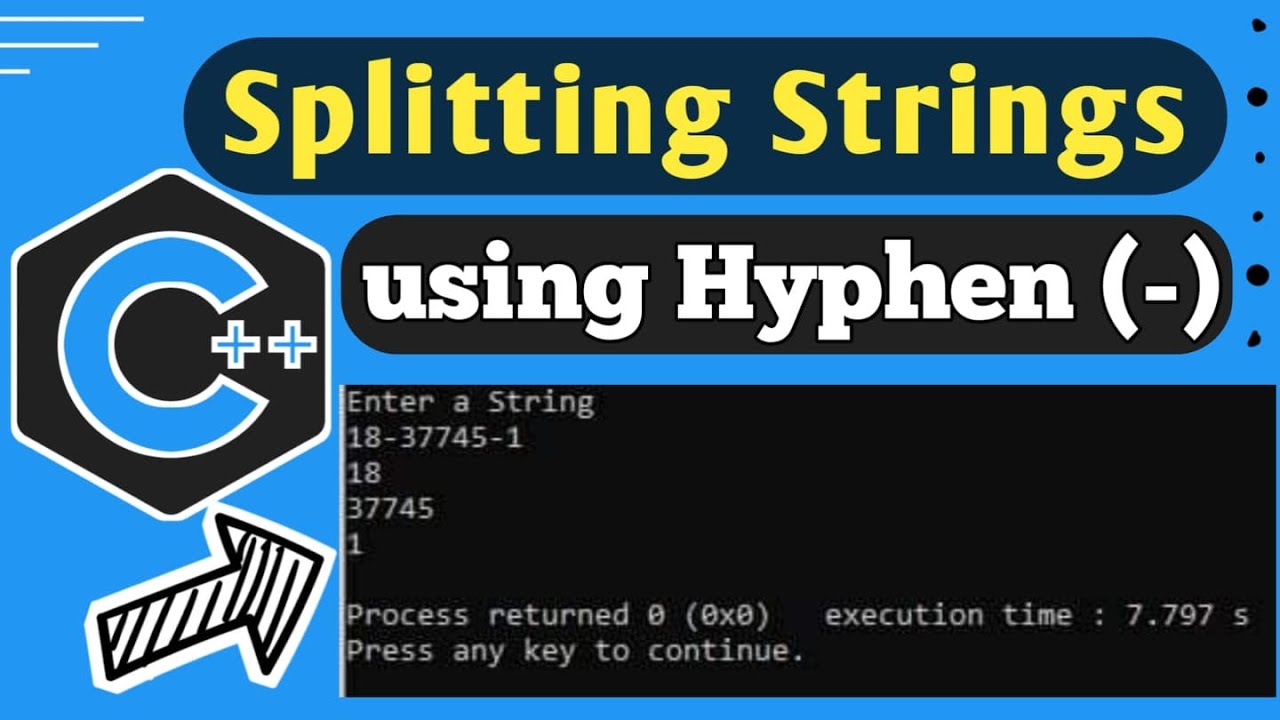 Spliting string using hyphen (-) in C/C++ -Source It Tech - YouTube