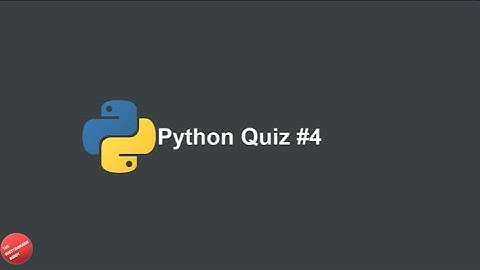 Python Quiz 4