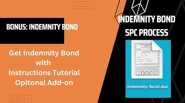 Bonus: Indemnity Bond Template & Instructions (SPC)