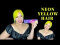 DYING MY HAIR NEON YELLOW! Kuul Funny Colors