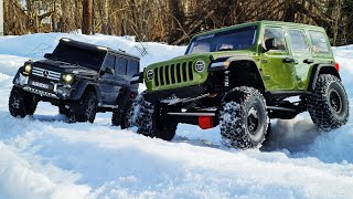 HUGE Axial SCX6 1/6 vs. Traxxas TRX4 G500 1/10... Who's the real SUV? RC OFFroad 4x4