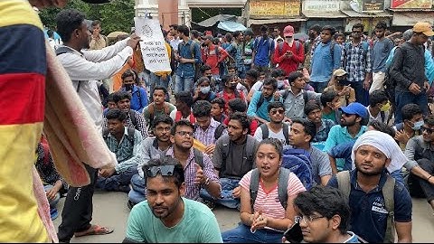 Protest Against Offline Exam in Burdwan University #wewantonline