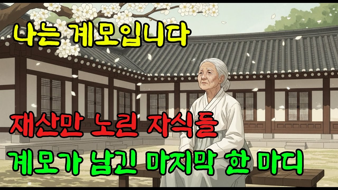 나는 계모입니다. 천 냥 재산, 천 평의 땅 자식들에게 한 푼도 주지 않은 이유 / 옛날이야기, 전래동화, 야담, 민담, 괴담, 힐링 이야기, 잠들기전, 오디오북