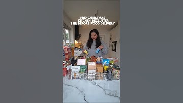 PRE-CHRISTMAS KITCHEN DECLUTTER 🎄 1 hour before my food delivery!#kitchen #declutter #Christmas