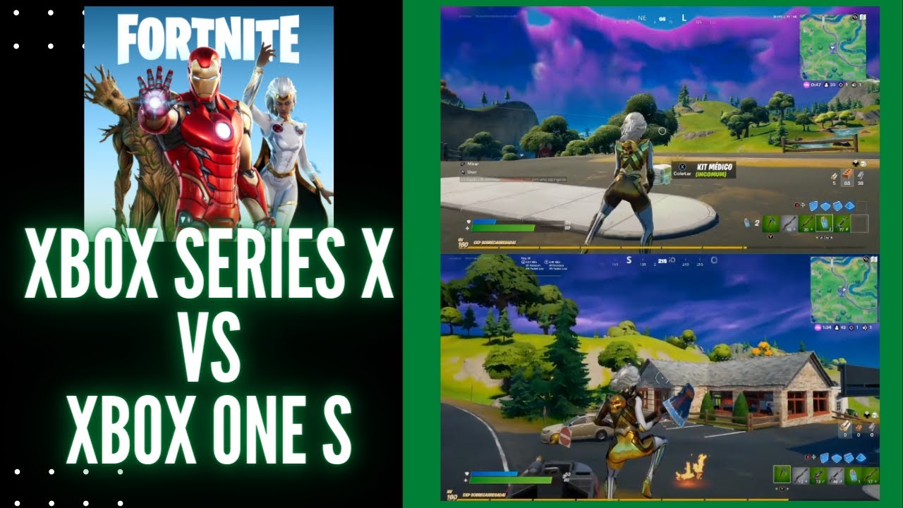 FORTNITE - XBOX SERIES X vs XBOX ONE S - Comparativo - YouTube